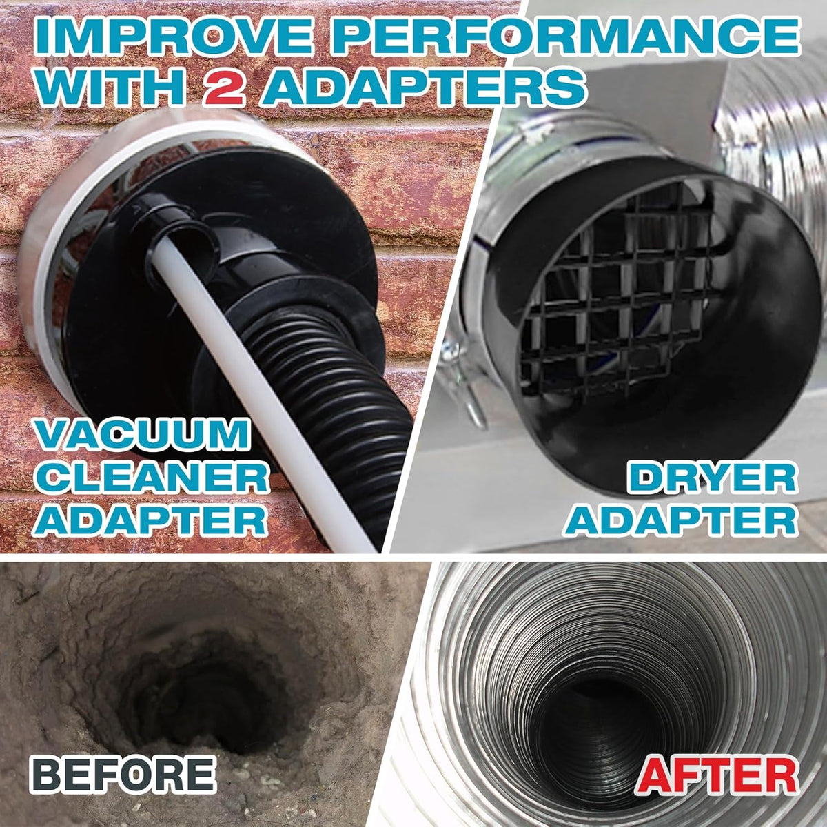 Sealegend 15-Piece Dryer Vent Cleaner Kit Omnidirectional Dryer Cleaning Kit Include 30 Feet Dryer