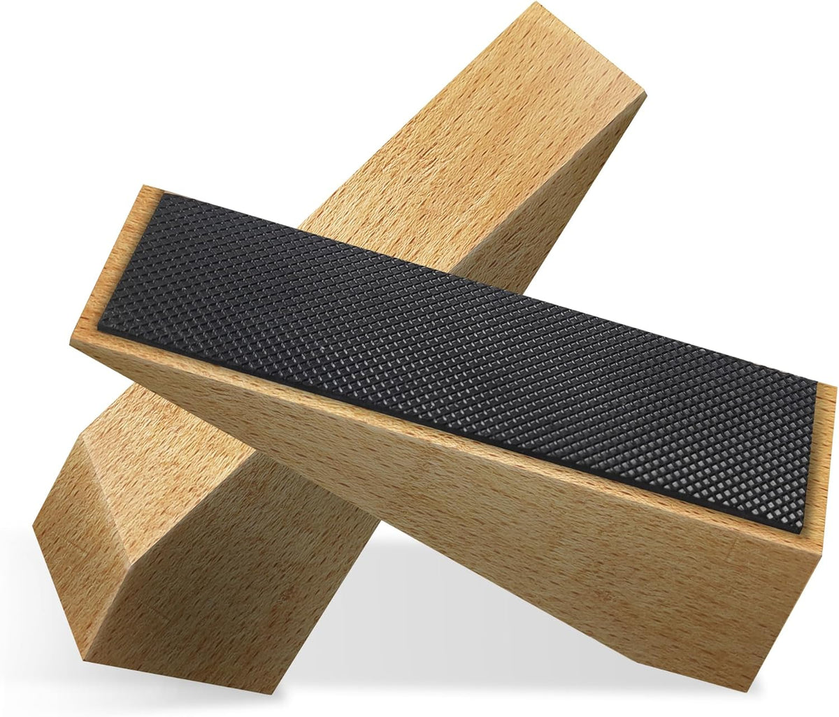 2 Pack Wooden Door Stop - Non-Slip Door Stoppers for Floor - Door Wedges for All Door Types and