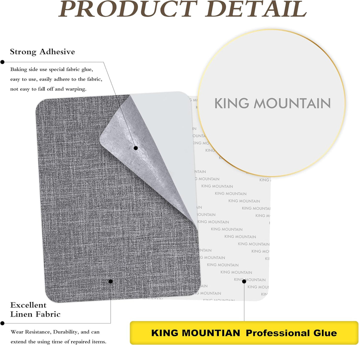Fine Linen Repair Patches, Self-Adhesive Linen Fabric Patches, 8X11 inch Extra Size, Multi Color