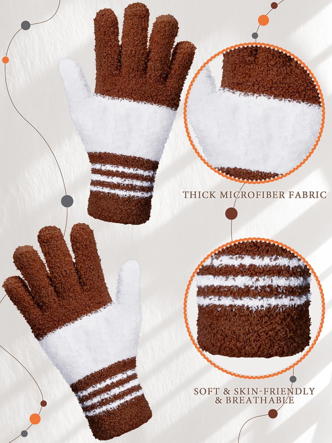 Patelai 3 Pairs Microfiber Plant Dusting Gloves Leaf Cleaning Gloves for Indoor Plants, Blinds