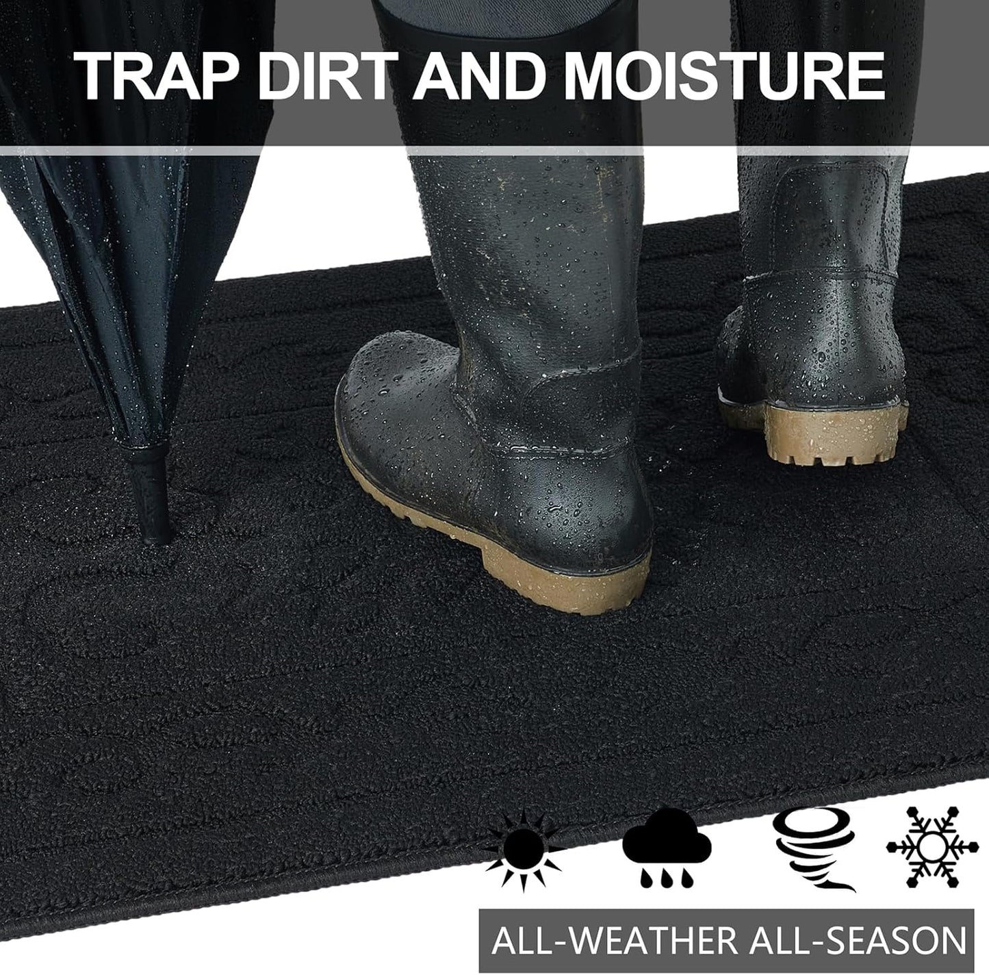 FONEYI Indoor Door Mat 36" x 59", Dirt Trapper Door Mats Non-Slip Entryway Rugs Washable, Absorbent