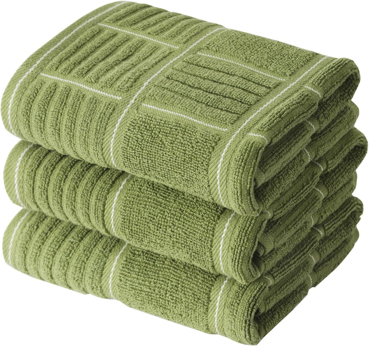 Anyi 100% Cotton Kitchen Towels, Absorbent Dish Towels with Hanging Loop, Soft Kitchen Hand Towels