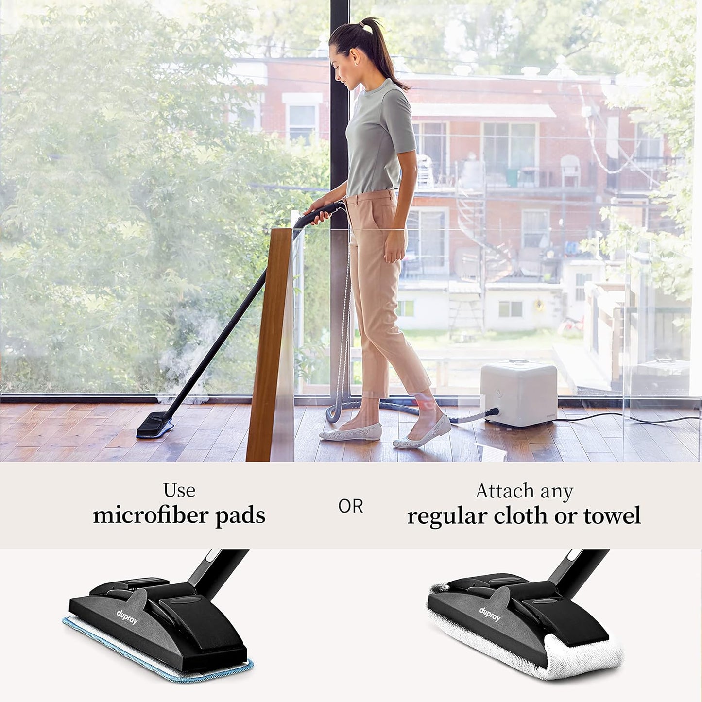 Dupray Neat Steam Cleaner with 17-Piece Kit – Powerful, chemical-free cleaning for floors, cars