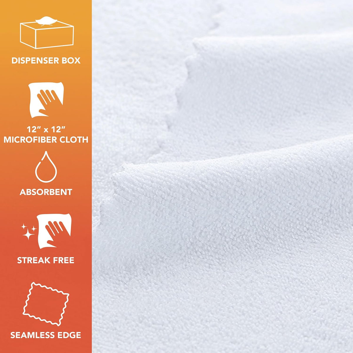 Arkwright Smart Rags in Box - (Bulk Case of 400) Lint Free Microfiber Cleaning Cloth, Scratch &
