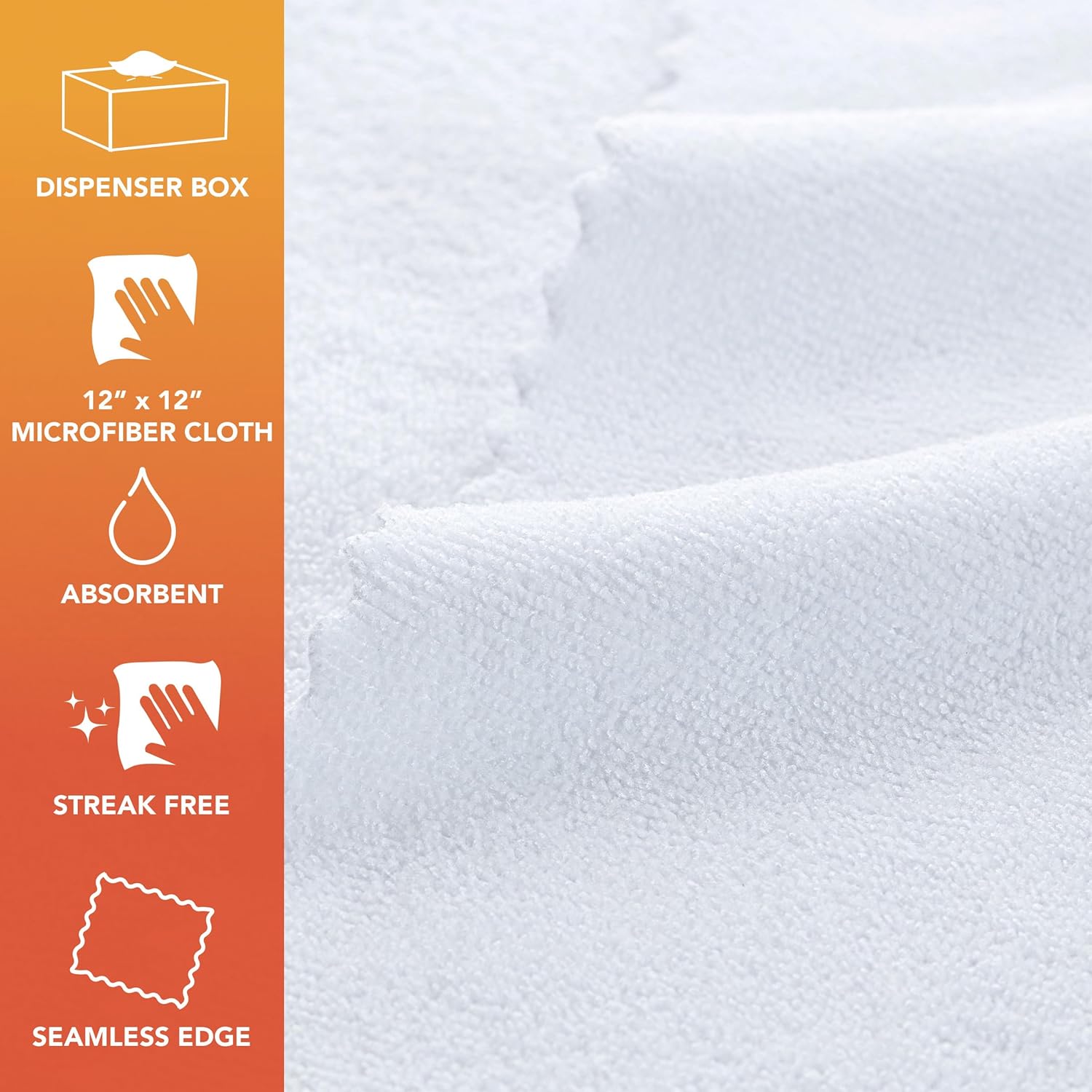 Arkwright Smart Rags in Box - (Bulk Case of 400) Lint Free Microfiber Cleaning Cloth, Scratch &