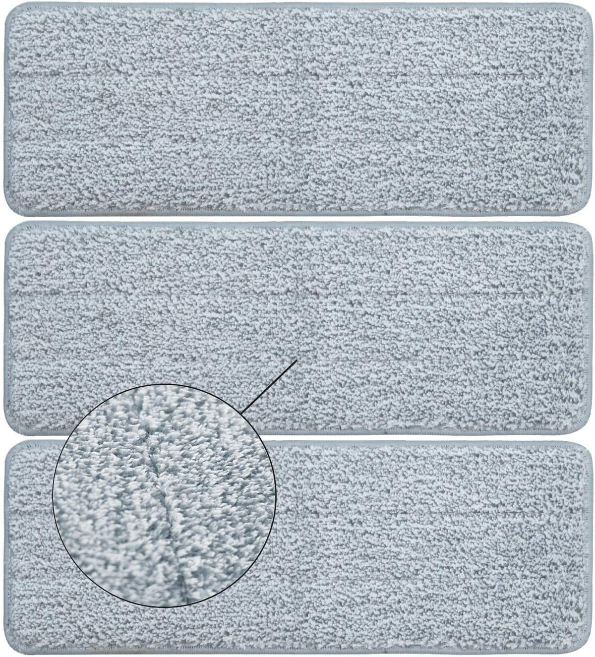 Bulletproof Microfiber Mop Replacement Heads - Washable Pads for Floor Cleaning Compatible with