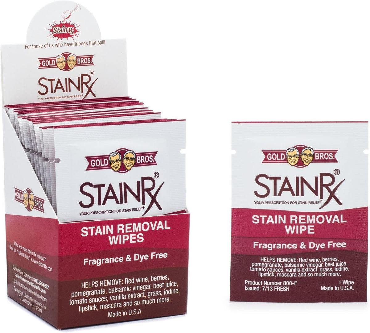 18 Pack Stain Remover Wipe – Travel Wipes for Clothes, Carpet, Upholstery, & Laundry, Instant
