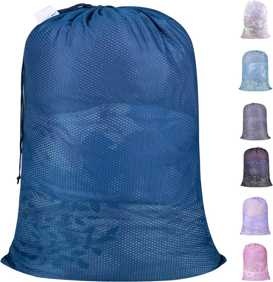 Polecasa Diamond Mesh Laundry Bags, 24 x 36 inches Heavy Duty Mesh Laundry Bag with ID Tag and