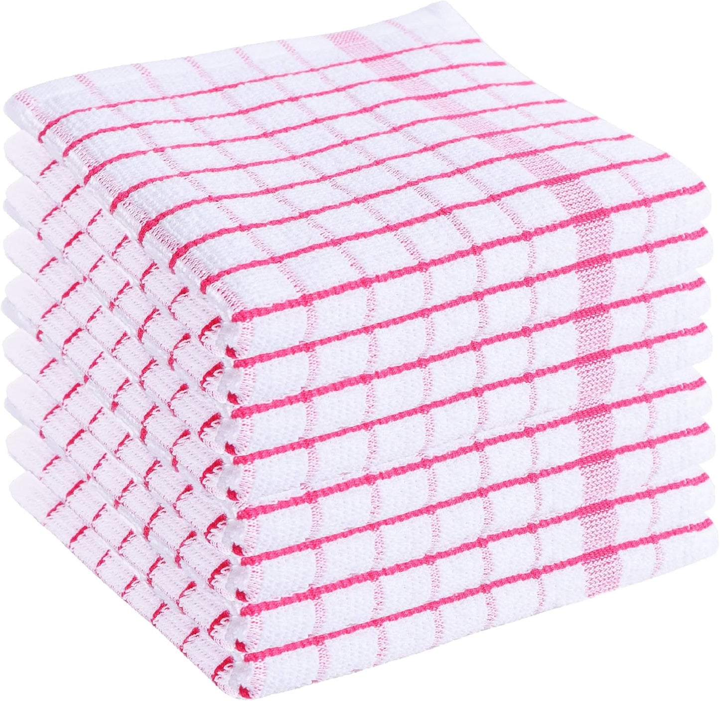 AMOUR INFINI Kitchen Dish Cloths Set of 8 - Ultra Soft, Highly Absorbent, Quick-Drying Terry Cotton