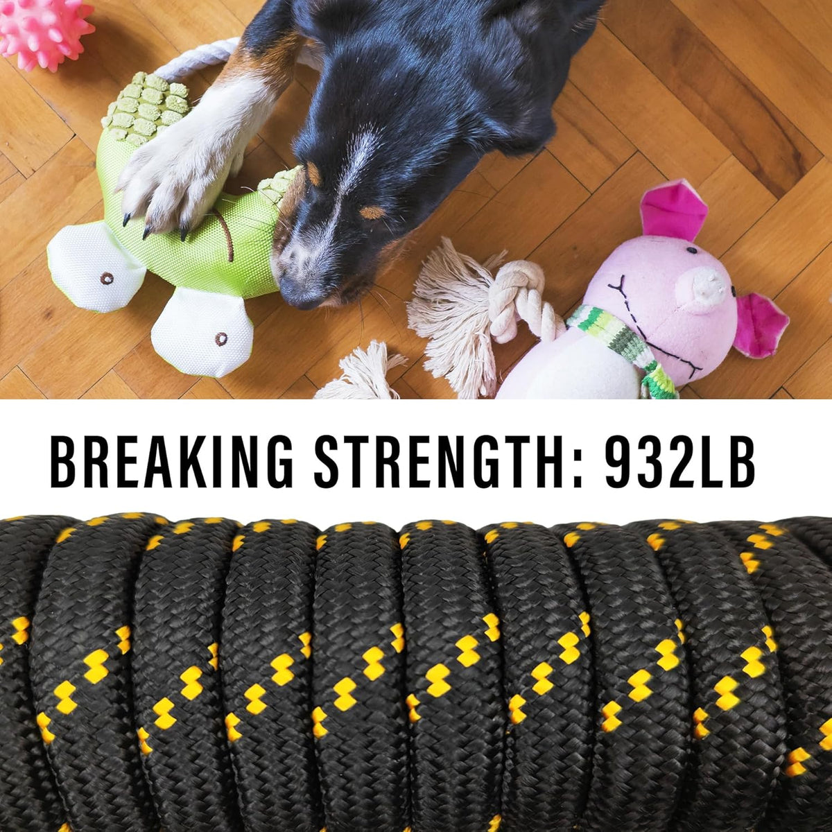 Diamond Braided Polypropylene Rope Nylon Rope Mix Thick Heavy Duty Ropes 3/8'' 50ft High Strength