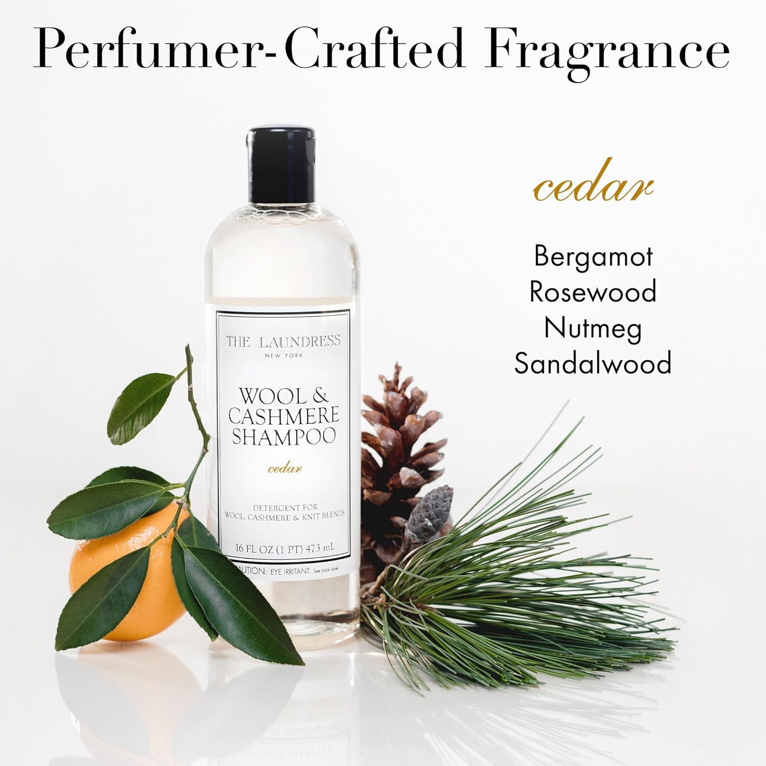 The Laundress Wool & Cashmere Shampoo, Double Concentrated, Cedar Scent, Wool Detergent, Wool Wash