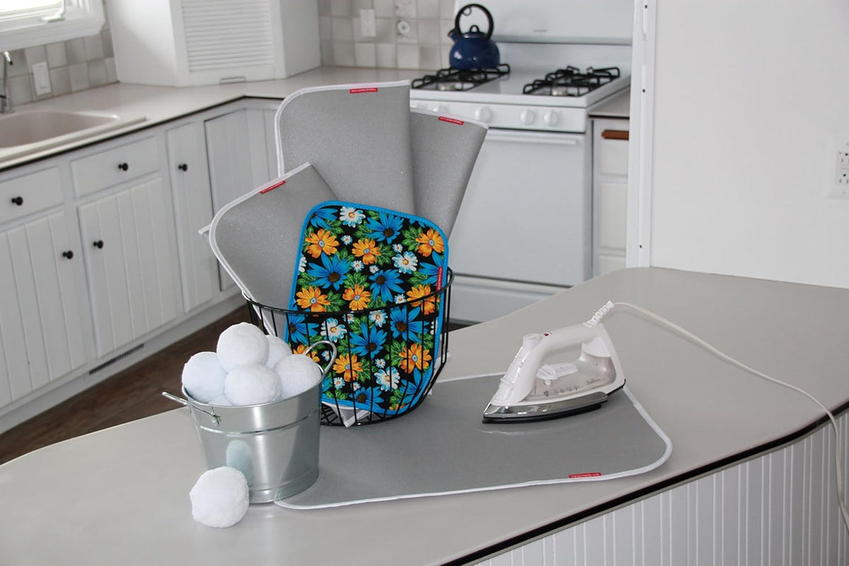THEQUILTMATE - Premium Ironing Pad, Designed Especially for Quilters and Crafters, Large, Silver