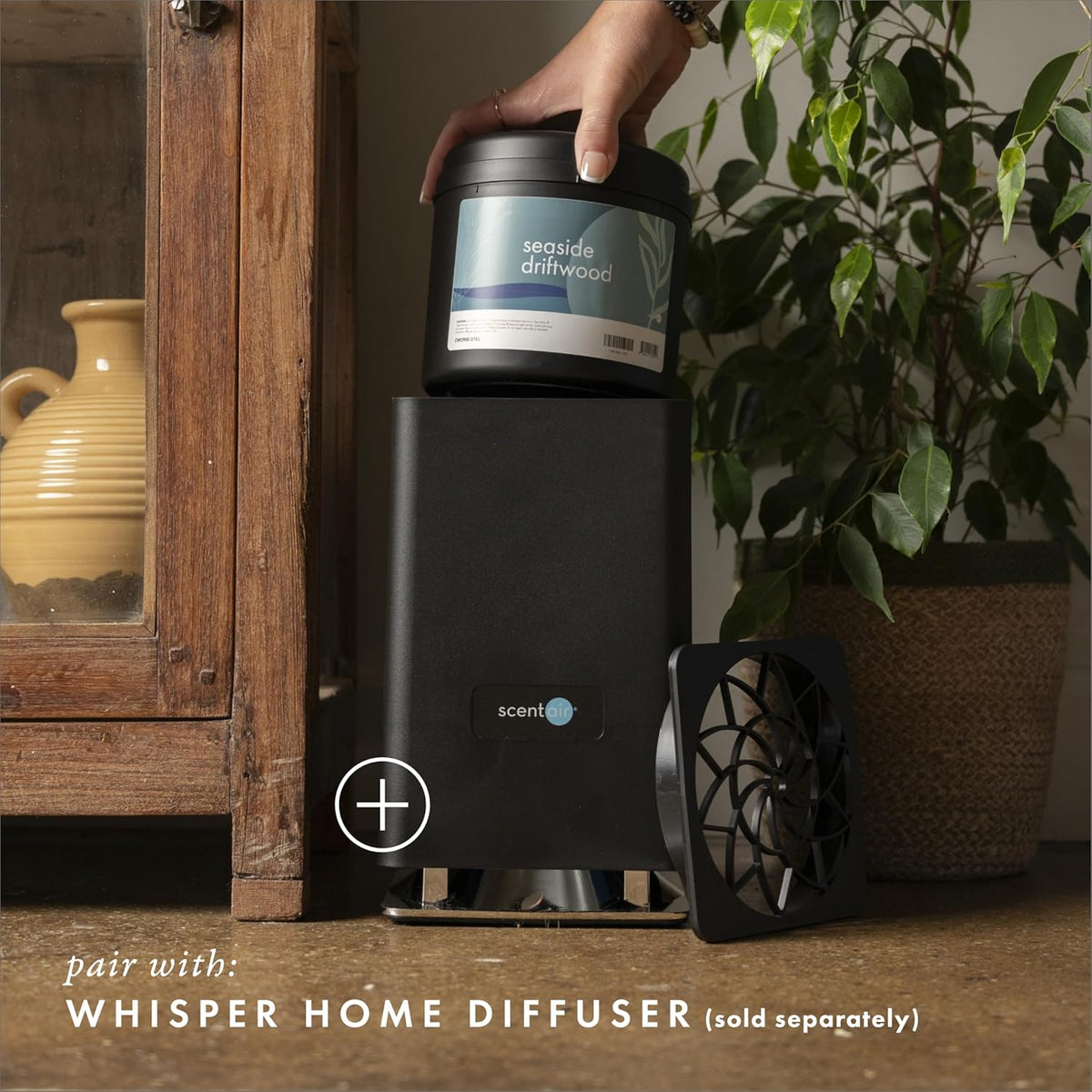 ScentAir Whisper Home Monthly Plug-in Refill, Fragrance Cartridge for Home and Office, Seaside