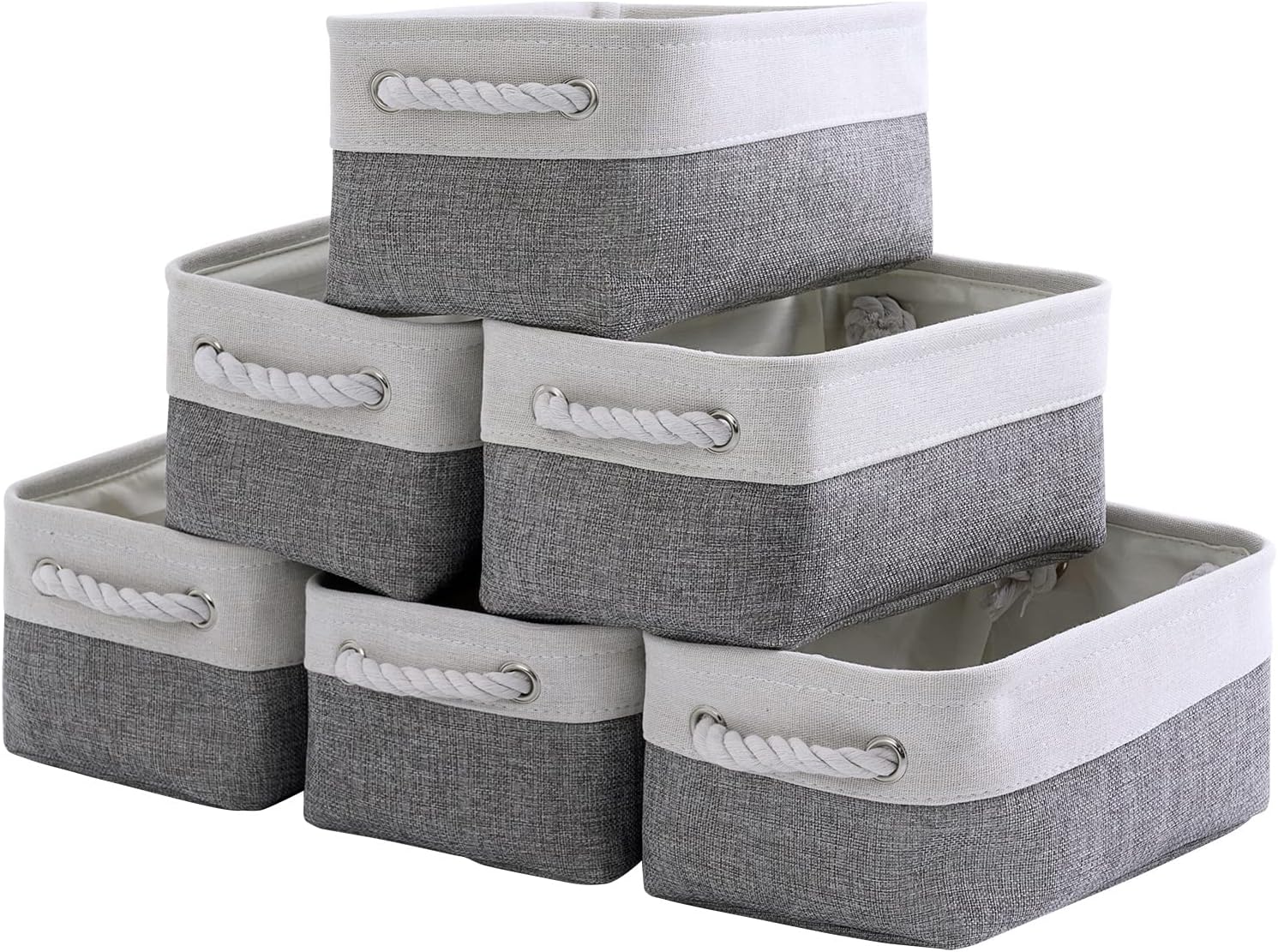 TheWarmHome Small Storage Baskets for Organizing,Storage Baskets for Shelves,Small Fabric Storage