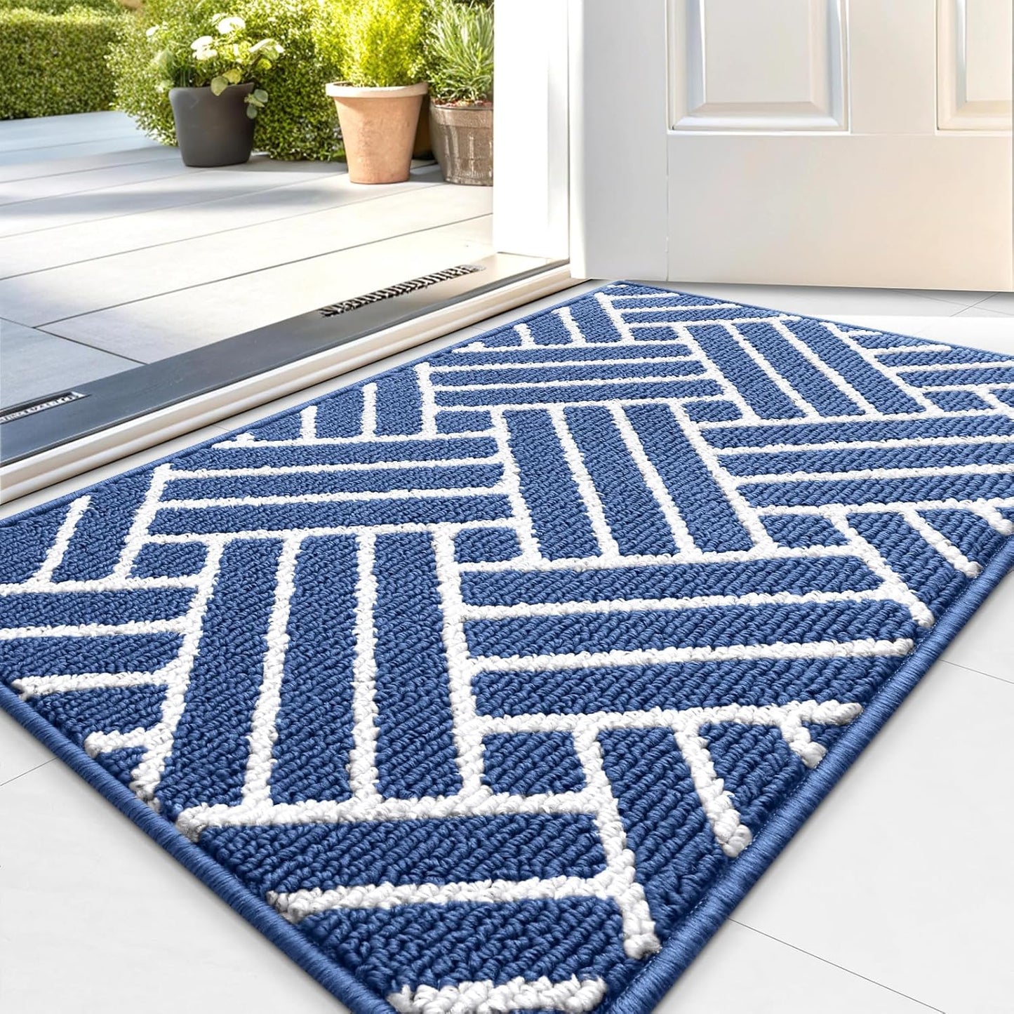 OLANLY Indoor Door Mat, 32x20 Inch, Dirt Resistant and Absorbent, Non-Slip Rubber Backing Floor