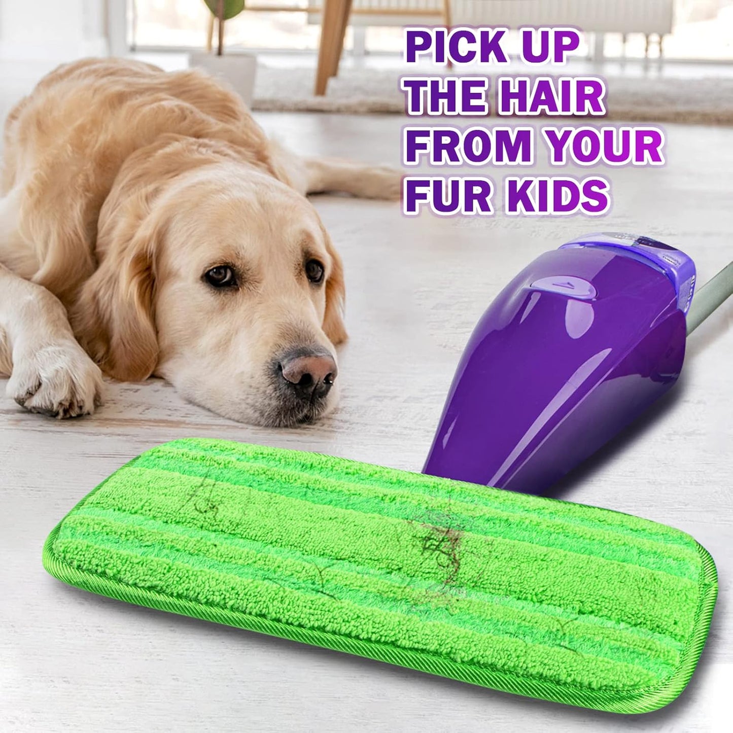Orighty Reusable Mop Pads Compatible with Swiffer WetJet - Microfiber Pad Refill Machine Washable