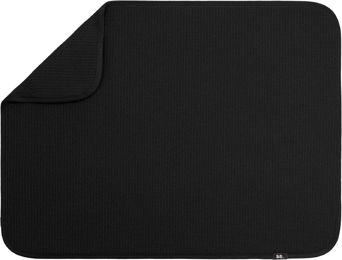 S&T INC. Dish Drying Mat XL, 18” x 24”, Absorbent Microfiber Kitchen Counter Mat, Dish Drying Pad