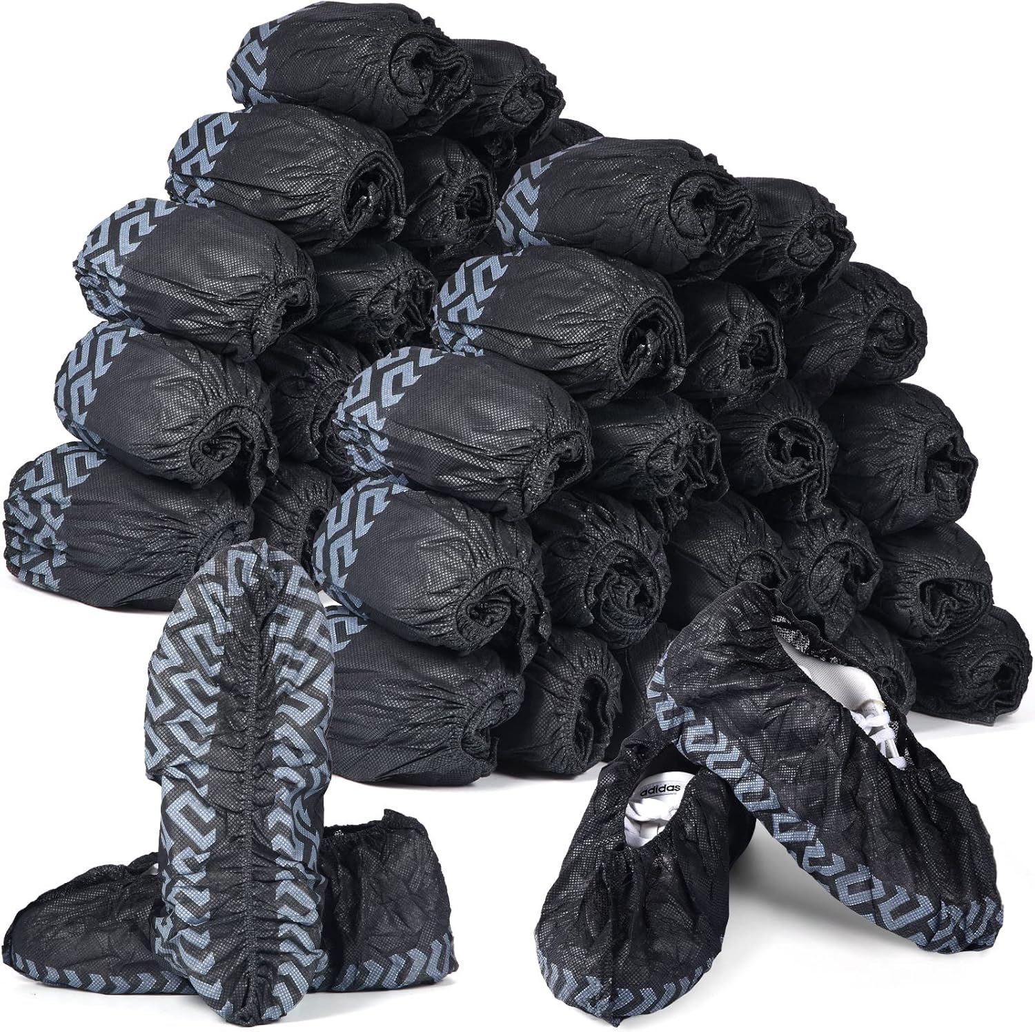 Zhanmai 300 Pack Disposable Shoe Covers Non Slip Disposable Large Foot Booties Shoe Covers for