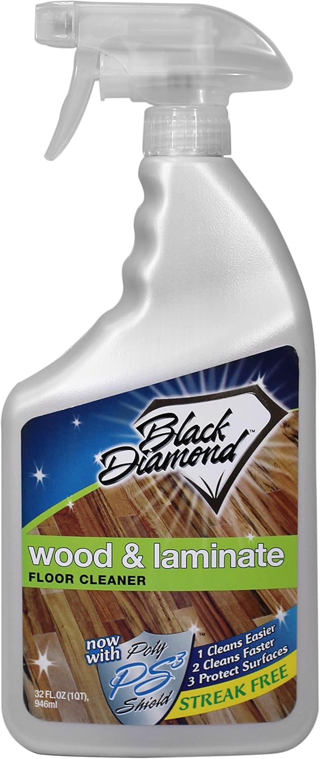 Black Diamond Stoneworks Wood & Laminate Floor Cleaner- Ready to Use Non-Toxic No-Rinse Formula