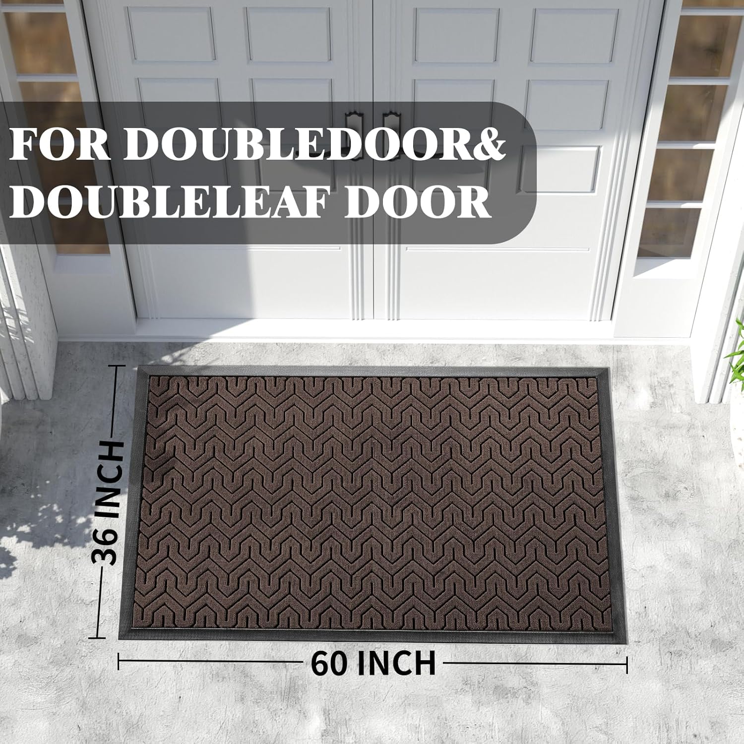Yimobra Extra Large Door Mat Outside Entrance 60x32, Waterproof Heavy Duty Outdoor Mats for Front