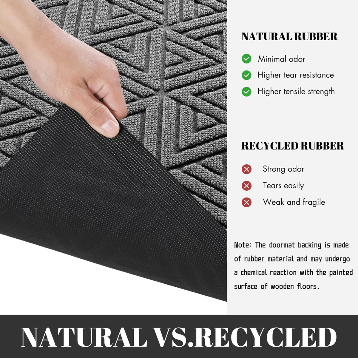 Yimobra Large Door Mat 36x24, All-Weather Waterproof Non-Slip Welcome Matt Outdoor, Heavy Duty Non