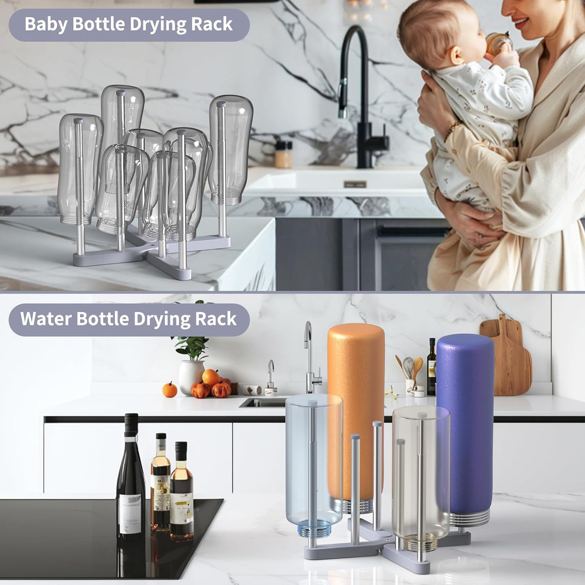 Baby Bottle Drying Rack, Reusable Bag Drying Rack, Water Bottle Drying Rack, Collapsible Drying
