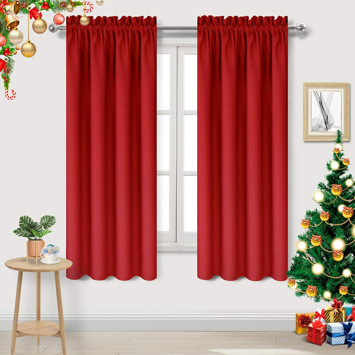 DWCN Blackout Curtains for Bedroom - Thermal Insulated Privacy Energy Saving Rod Pocket Drapes for