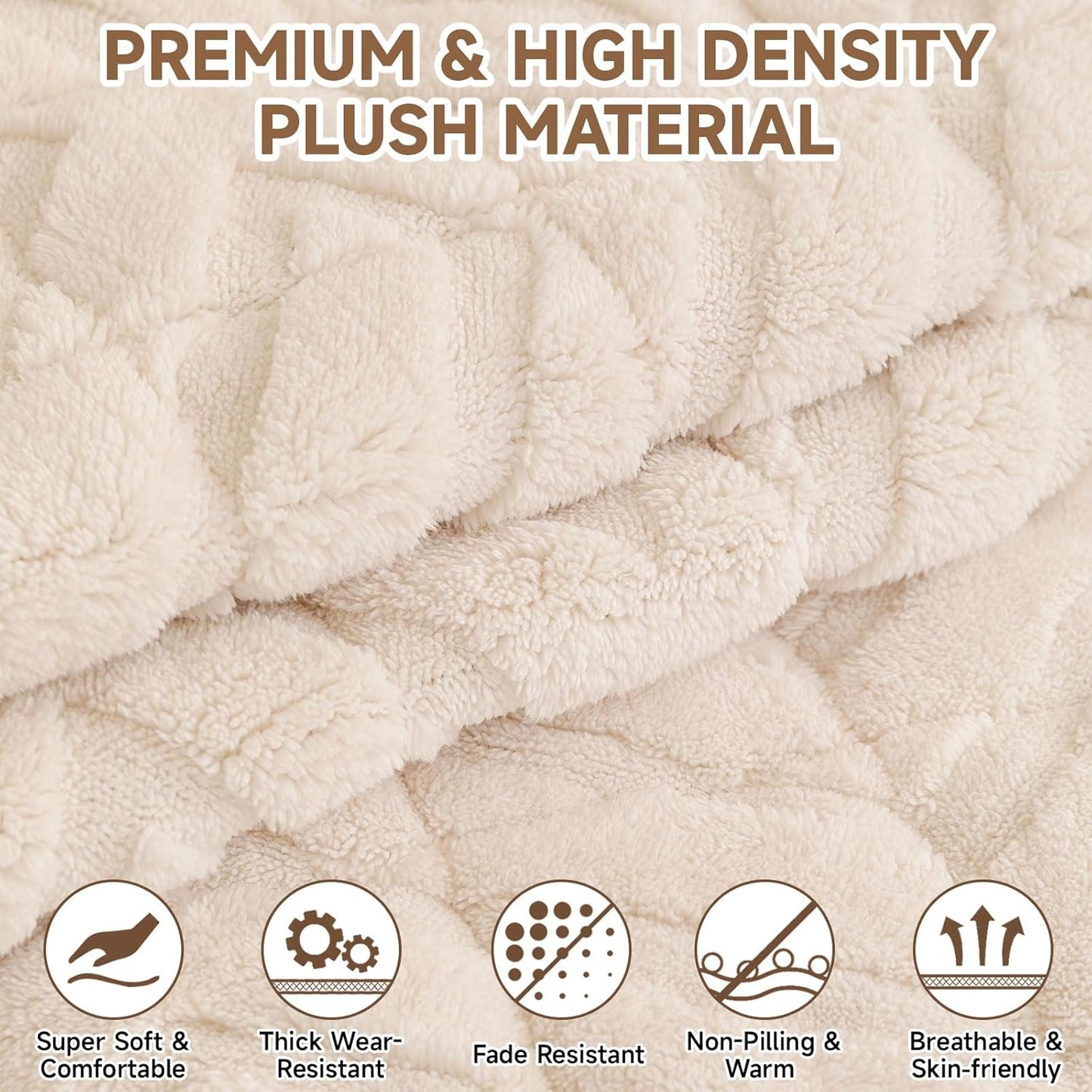 OTOB Couch Cover for Dogs Washable Pet Friendly, Non Slip Plush Funny Fuzzy Loveseat Sofa Cushion
