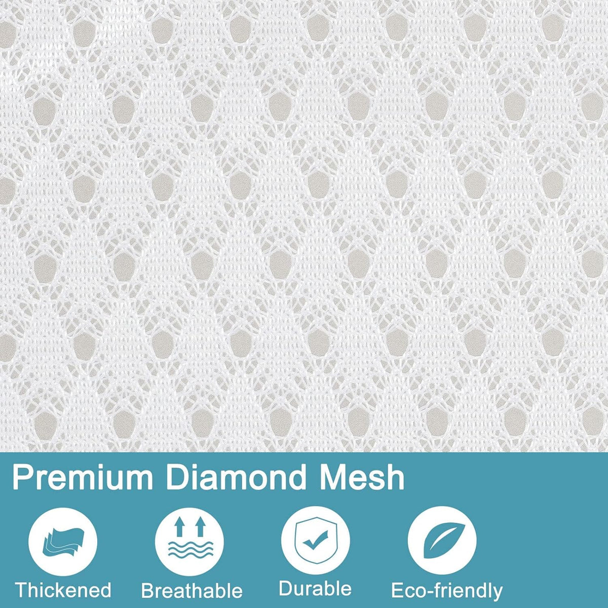Polecasa Diamond Mesh Laundry Bags, 2Pcs 24 x 36 inches Heavy Duty Mesh Laundry Bag with ID Tag and