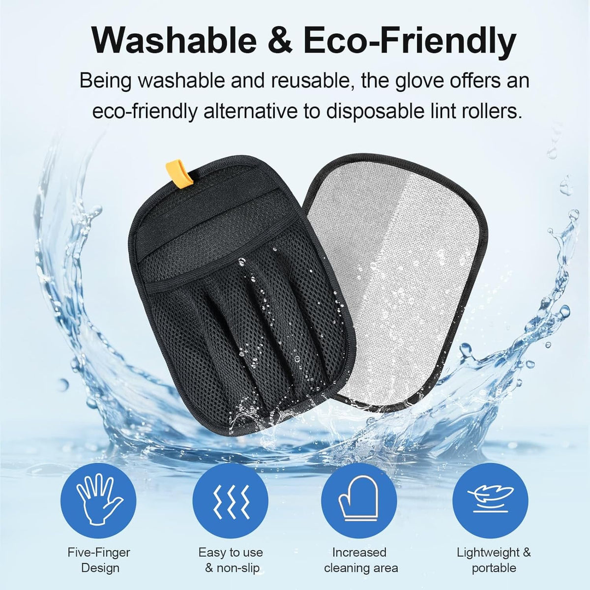 Pet Hair Removal Glove for Cats & Dogs, Upgraded Five-Finger Electrostatic Pet Hair Gloves
