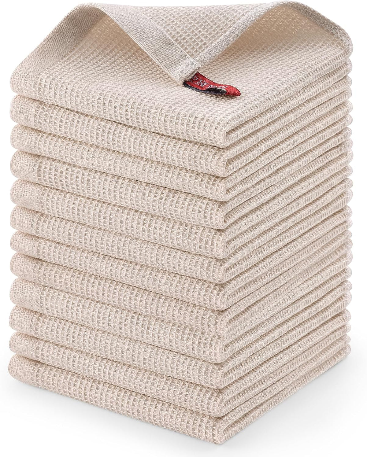 Homaxy 100% Cotton Waffle Weave Dish Cloths - 12 Pack Soft and Absorbent Dish Towels - 12 x 12