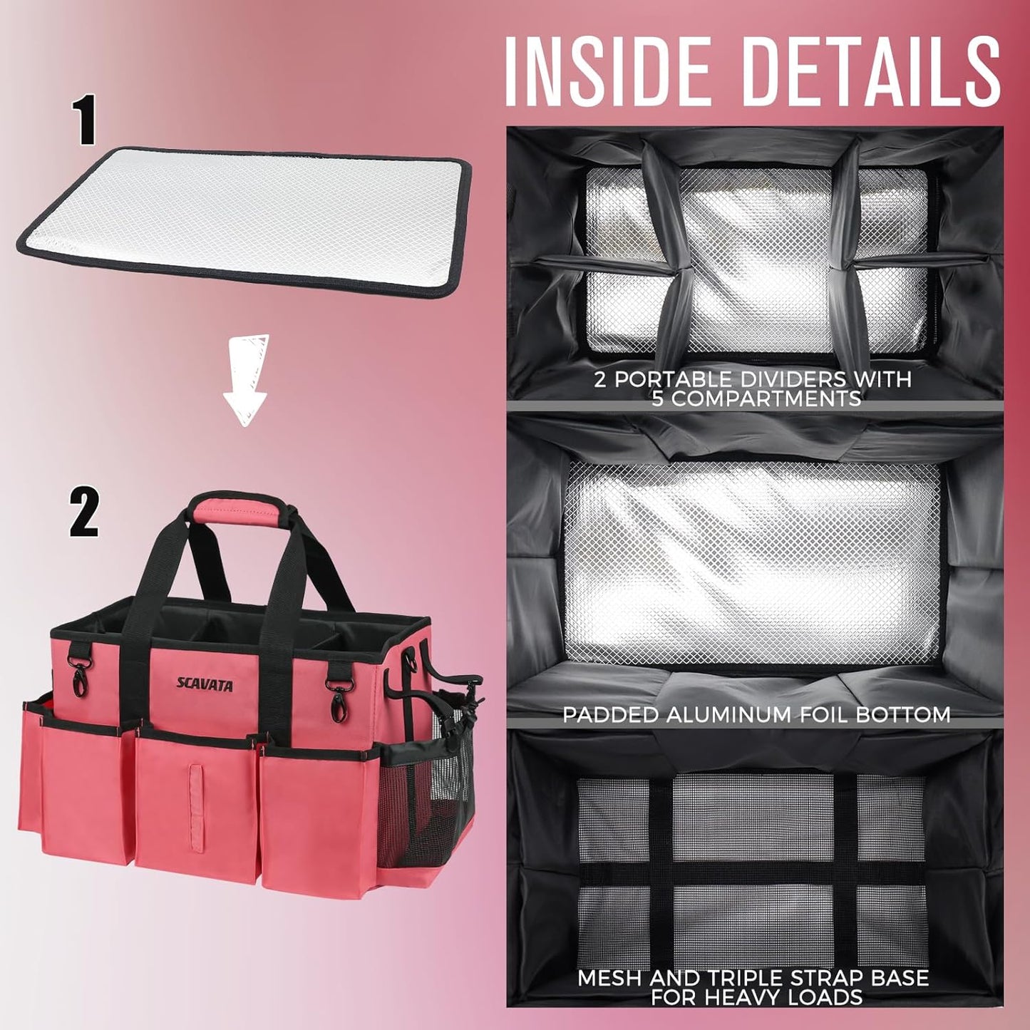 Wearable Cleaning Caddy Bag, Cleaning Caddy Supplies Organizer with Handle & Shoulder Straps for
