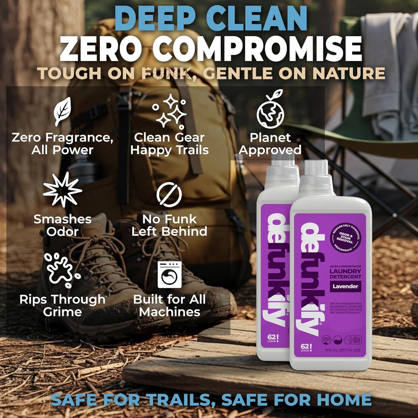 Laundry Detergent 62 Load/37.7 FlOz (2-Pack). 'Lavender' Liquid Laundry Detergent for Sensitive