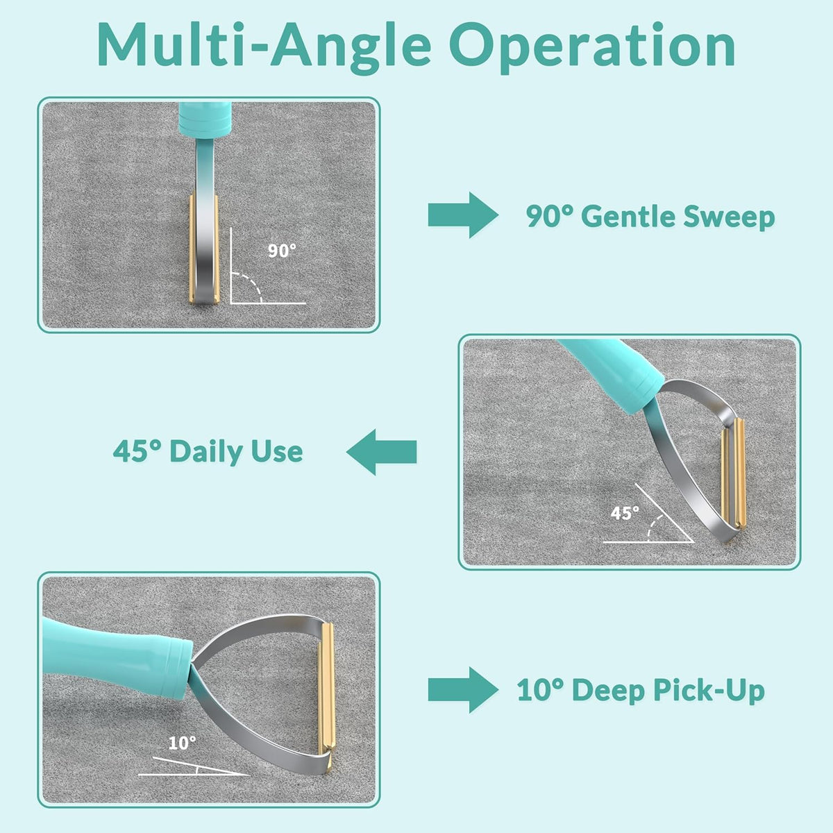 Deep Cleaner Pro Pet Hair Remover-Special Cat Hair Remover Multi Fabric Edge and Carpet Rake