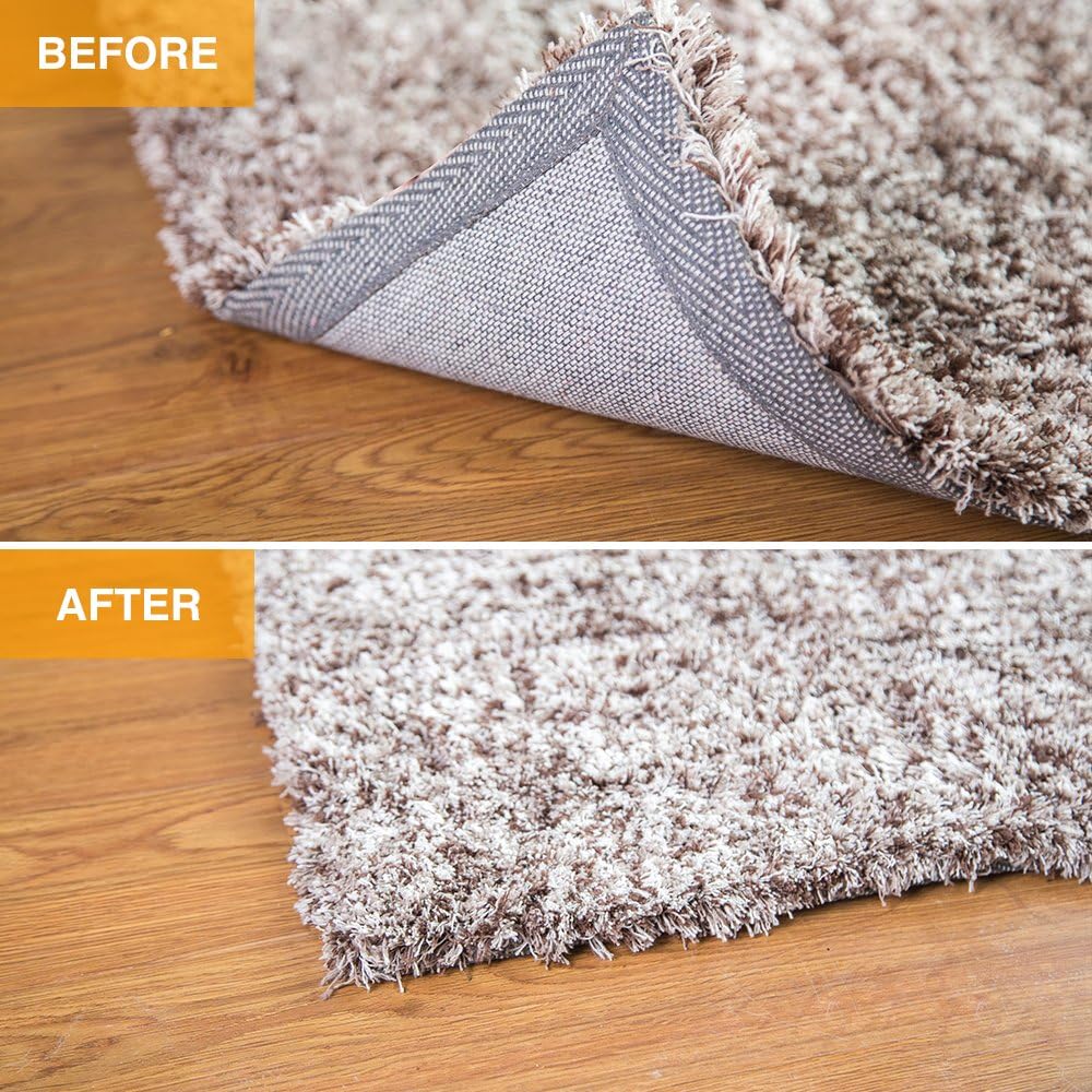 Home Techpro Rug Pads Grippers, 16 Pack Non Slip Washable Grippers for Rug, “Vacuum TECH” - New
