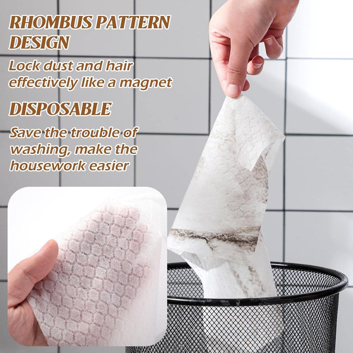 Hoolerry 900 Count Dry Sweeping Cloths Dry Mop Refills Sweeper Dusting Cloths Disposable Duster