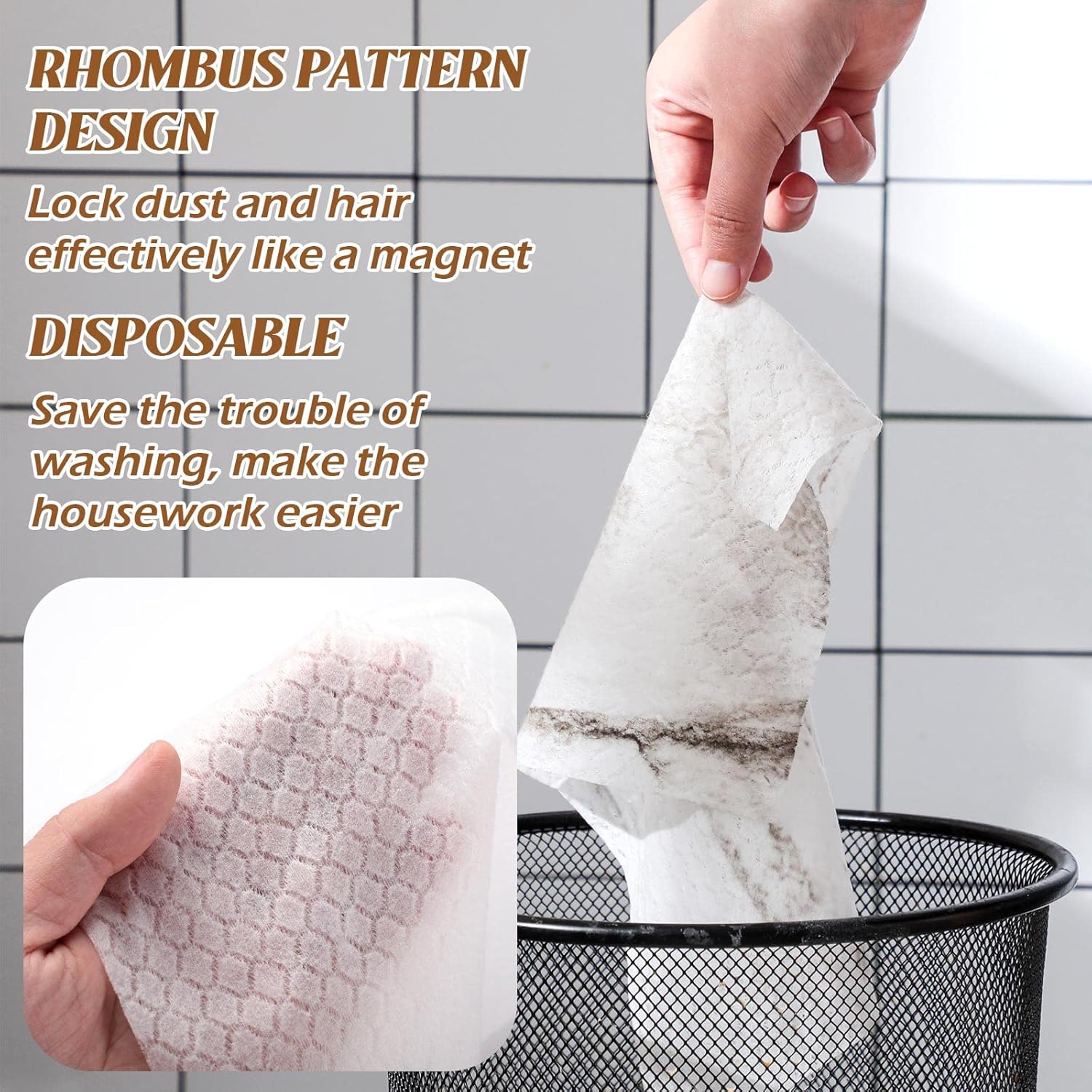 Hoolerry 900 Count Dry Sweeping Cloths Dry Mop Refills Sweeper Dusting Cloths Disposable Duster