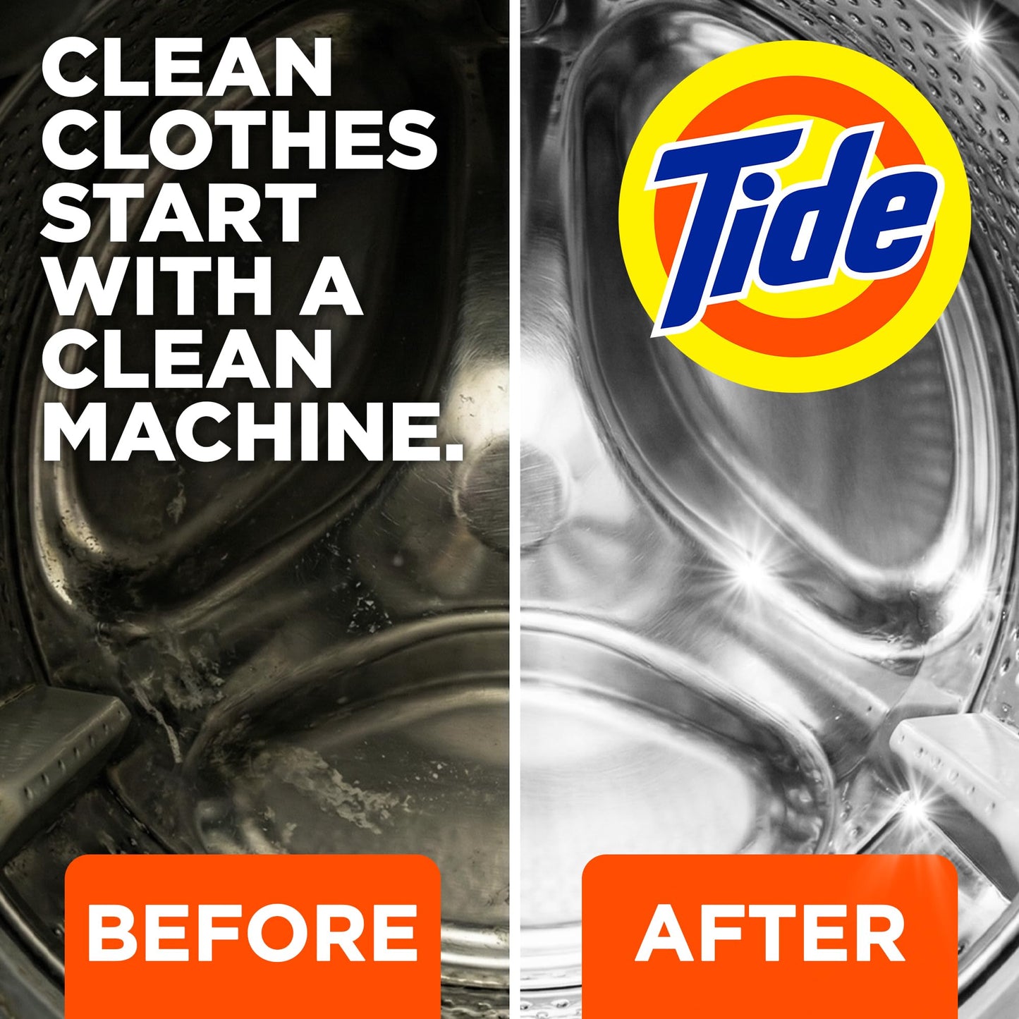 Tide Washing Machine Cleaner 52 Week Supply with Oxi for Front and Top Loader Washer Machines, Deep
