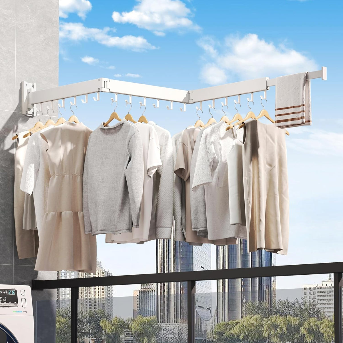 Clothes Drying Rack Wall Mounted,Drying Rack Clothing,Laundry Drying Rack Wall Mount,Collapsible
