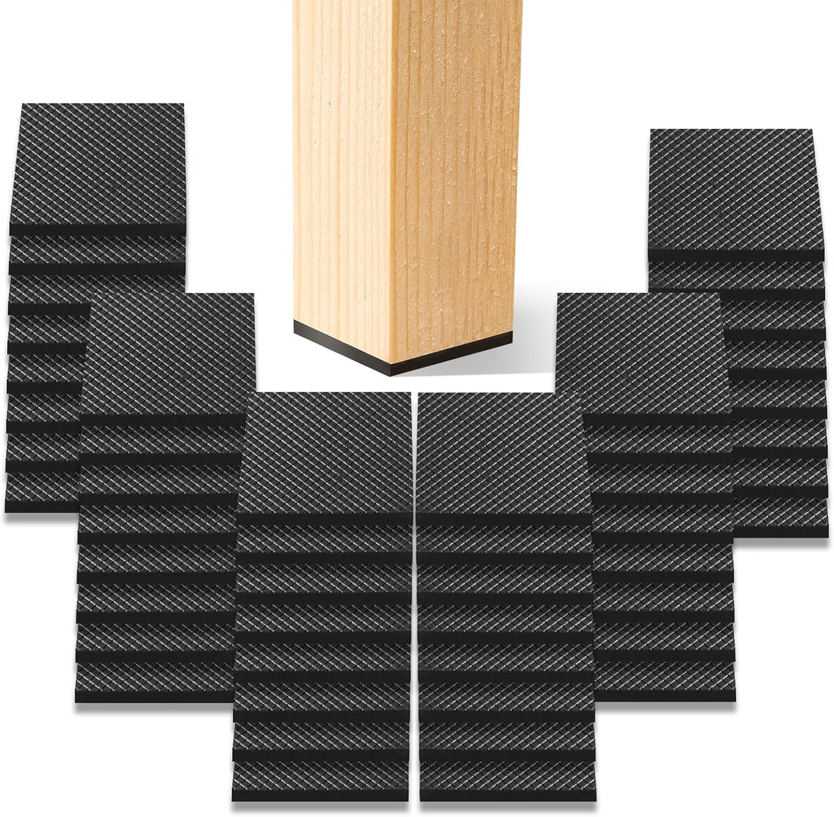 CHUNZEXI Non Slip Furniture Pads - 48 Premium Furniture Grippers Self Adhesive Rubber Furniture