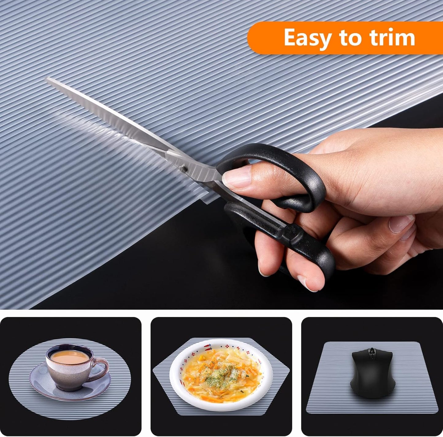 Shelf Liners for Kitchen Cabinets Non Adhesive Drawer Liner EVA Material Cupboard Mat Waterproof