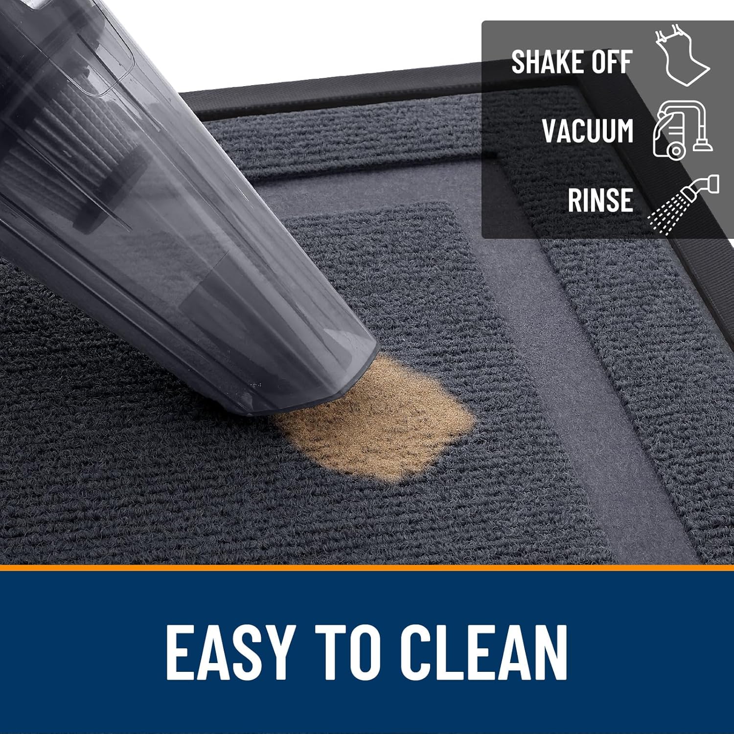 OLANLY Front Door Mat Indoor Outdoor Entrance, Waterproof All-Season, All-Weather Doormat, Sturdy
