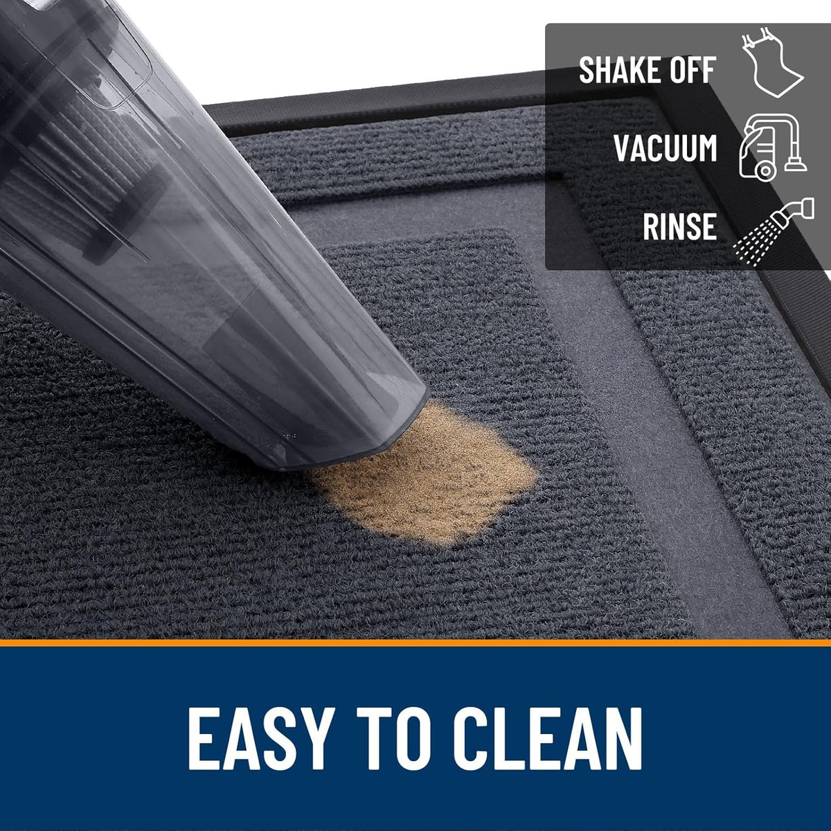 OLANLY Front Door Mat Indoor Outdoor Entrance, Waterproof All-Season, All-Weather Doormat, Sturdy