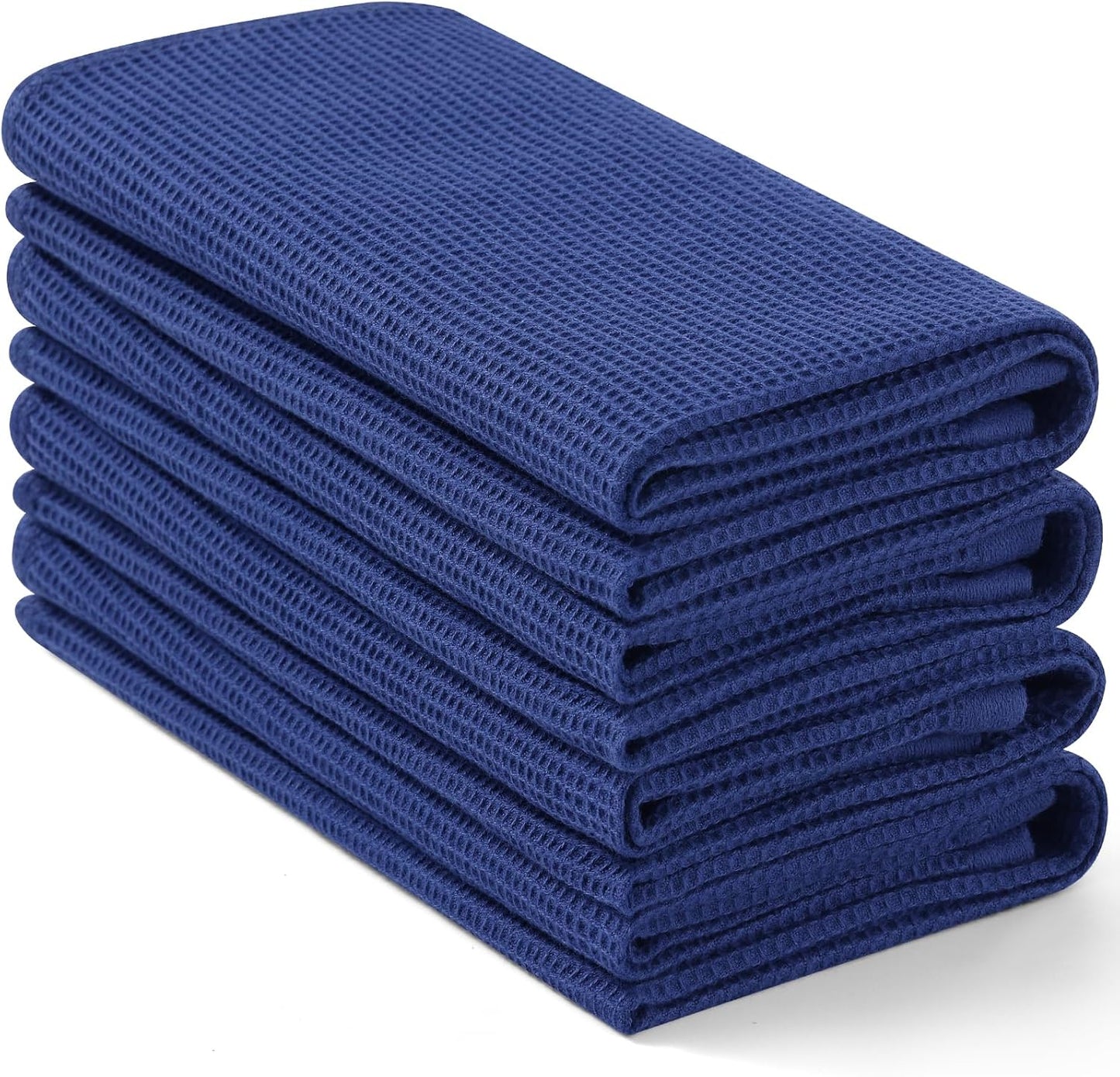 Homaxy 100% Cotton Waffle Weave Kitchen Towels - 4 Pack Soft and Absorbent Dish Towels - 16 x 26