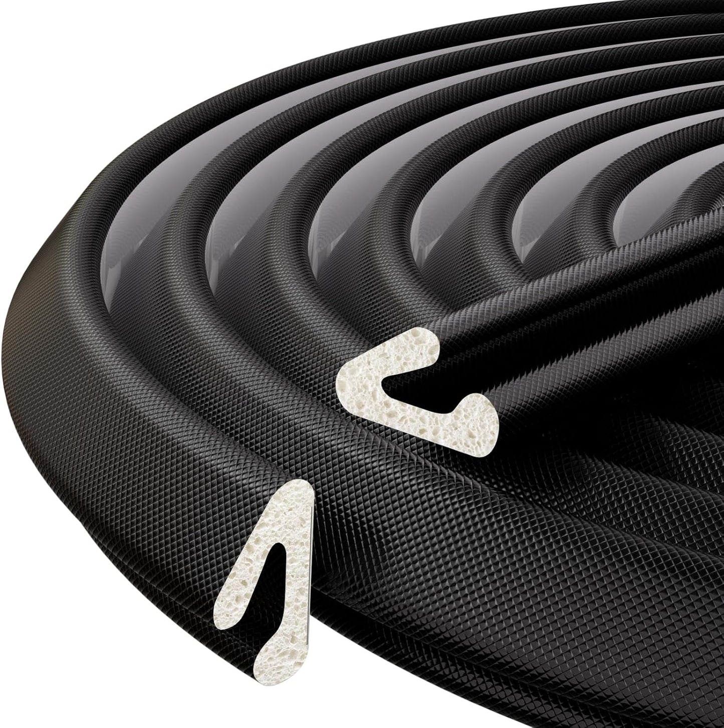 V-Shaped Weather Stripping Door Seal, 33FT Draft Stopper for Doors/Windows, Gaps, Dustproof