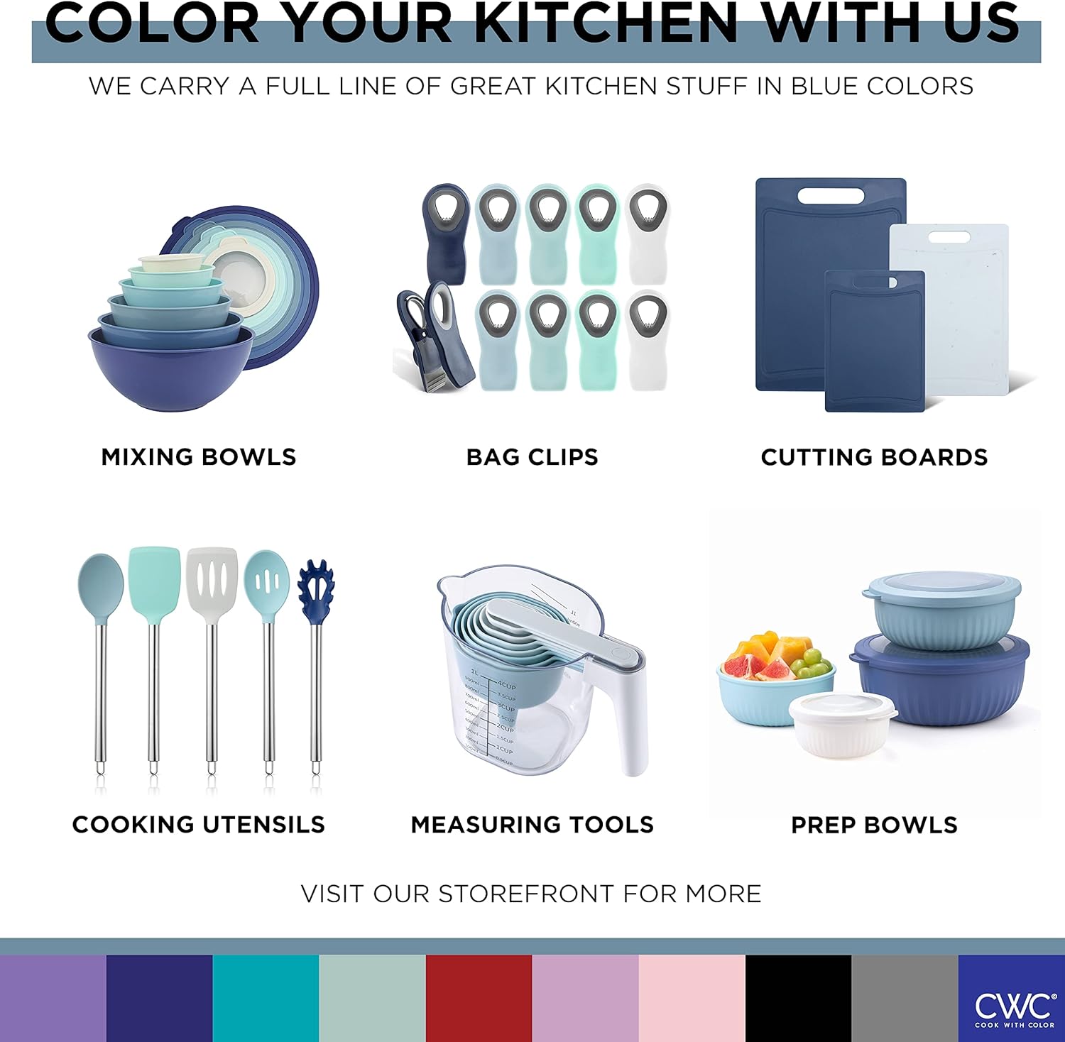 COOK WITH COLOR Bag Clips - Heavy Duty Chip Clip and Refrigerator Magnet Clips for Food Storage