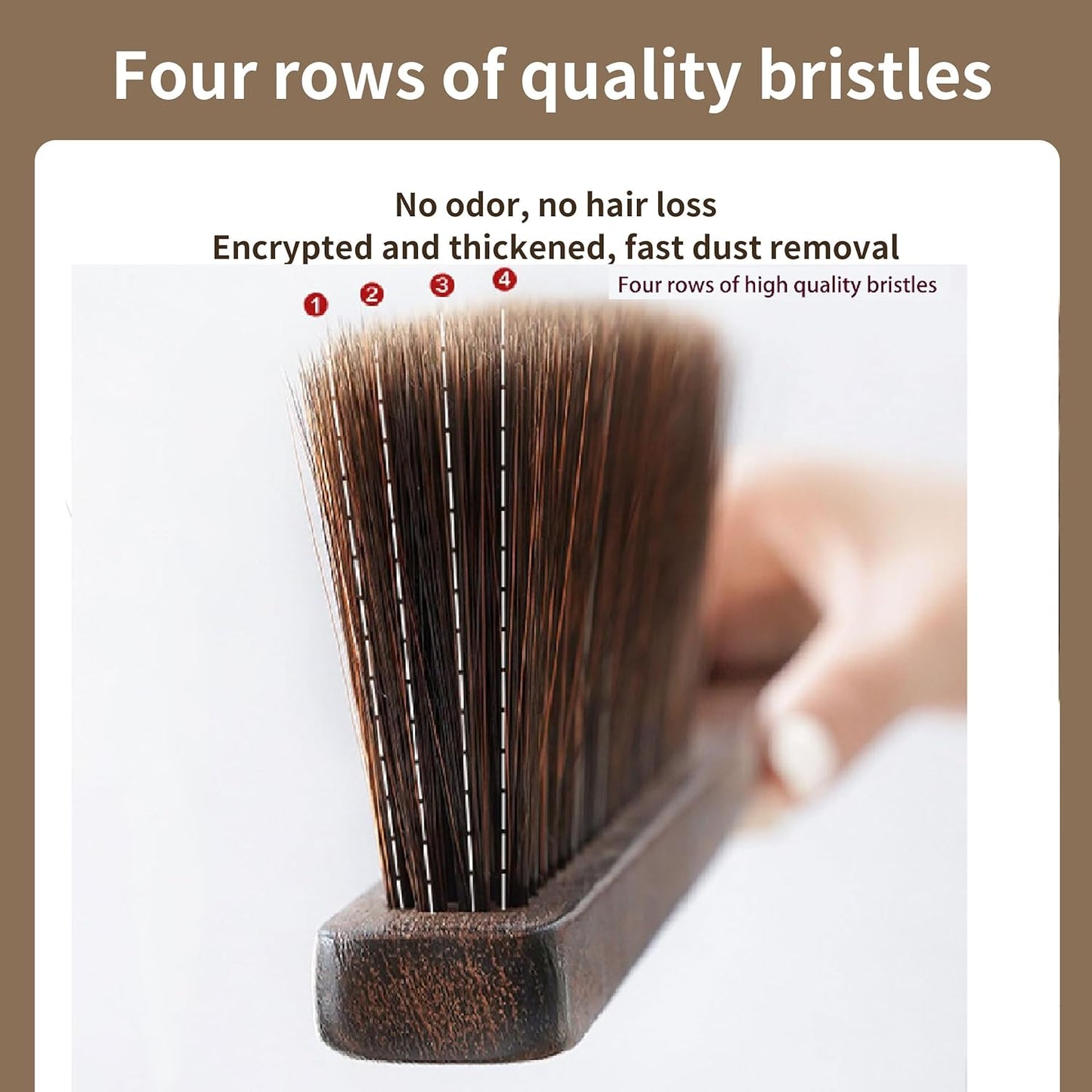 Hand Broom Brush, Dust Brush for Cleaning, Wood Block Hand Brush, Soft Bristle Cleaning Brush for
