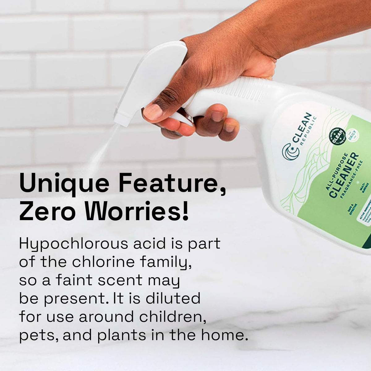 Clean Republic All-Purpose Cleaner, Daily Use Cleaning Spray for Kitchens, Bathrooms, and More, 32