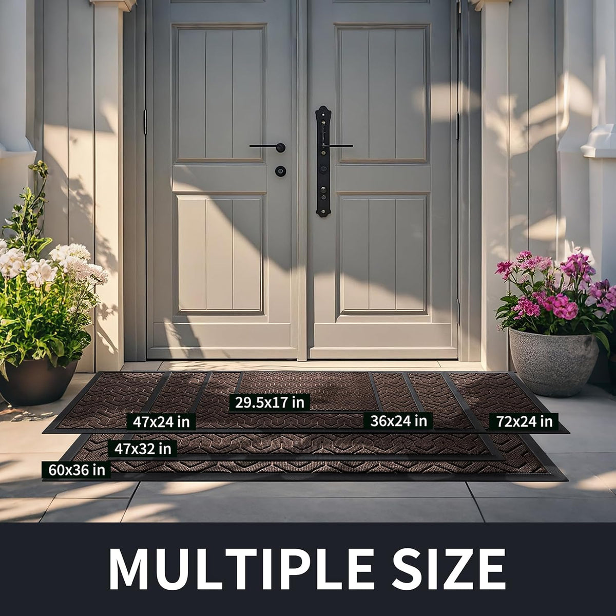 Yimobra Front Door Mat Outside Entrance 29.5x17, Waterproof Heavy Duty Outdoor Mats for Front Door
