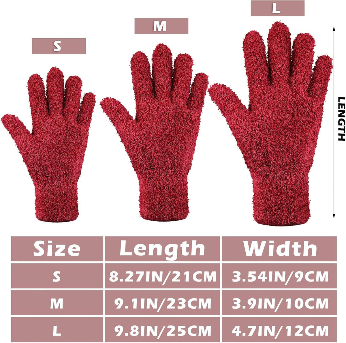 Patelai 3 Pairs Microfiber Plant Dusting Gloves Leaf Cleaning Gloves for Indoor Plants, Blinds